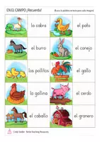 Aperçu - Jeux - campo / animales / naturaleza Espagnol jeu de mémoire - Page 1