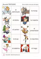 Aperçu - Jeux - las profesiones RECUERDA! Espagnol jeu de mémoire - Page 3