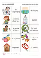 Aperçu - Jeux - mascotas / animales RECUERDA! Espagnol jeu de mémoire - Page 3
