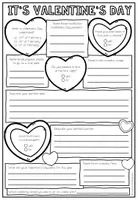 Vorschau - Arbeitsblätter - It's Valentine's Day - Questionnaire / Writing (Fragebogen) - Seite 1