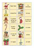 Aperçu - Jeux - Navidad (Noël) RECUERDA! Espagnol jeu de mémoire - Page 2