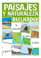 Aperçu - Jeux - paisajes y naturaleza RECUERDA! Espagnol jeu de mémoire - Page de couverture