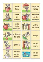 Aperçu - Jeux - preposiciones RECUERDA! Espagnol jeu de mémoire - Page 1