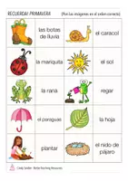 Aperçu - Jeux - primavera (printemps) RECUERDA! Espagnol jeu de mémoire - Page 2