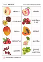 Aperçu - Jeux - frutas (fruits) RECUERDA! Espagnol jeu de mémoire - Page 3