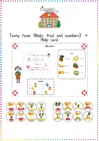 Aperçu - Jeux - Funny faces (Body, fruit and numbers) + Help card - Page de couverture