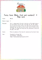 Aperçu - Jeux - Funny faces (Body, fruit and numbers) + Help card - Page 1