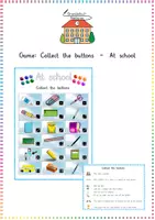 Aperçu - Jeux - Game Collect the buttons - At school - Page de couverture