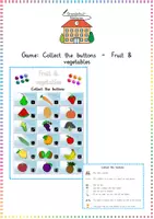 Aperçu - Jeux - Game Collect the buttons - Fruit & vegetables - Page de couverture