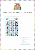 Aperçu - Jeux - Game Collect the buttons - Zoo animals - Page de couverture