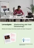 Vorschau - Arbeitsblätter - Lernaufgabe "Arbeitsvertrag oder freier Dienstvertrag?" - Deckblatt