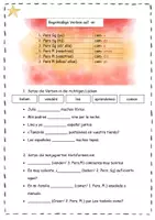 Vorschau - Arbeitsblätter - Spanisch: Verben im presente (-er/ regelmäßig) dreifachdifferenziert - Deckblatt