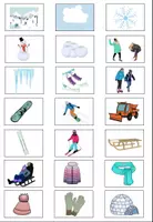 Vista previa - Elementos para la creación de materiales - Símbolos para el cuaderno de vocabulario "der Winter" - Portada