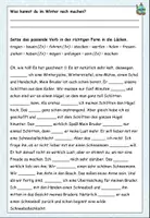 Vista previa - Hojas de trabajo - Formas verbales "Winteraktivitäten" alemán - página 1