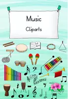 Aperçu - Cliparts/Visuels - Musique Cliparts - instruments et partition - Page de couverture