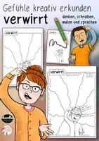 Vorschau - Arbeitsblätter - Verwirrung / verwirrt sein - Gefühle kreativ erkunden - Sketchnotes - Deckblatt