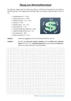 Vorschau - Arbeitsblätter - Wirtschaftskreislauf (Übungsblatt mit Lösung) - Deckblatt