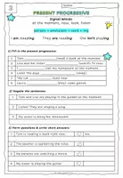 Vorschau - Arbeitsblätter - Mixed Tenses PRESENT Simple/Progressive & PAST Simple / Progressive - Seite 2