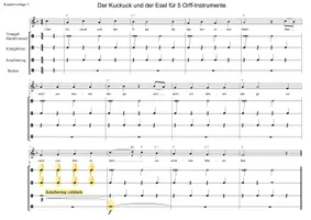Vorschau - Arbeitsblätter - Der Kuckuck und der Esel - Spielstück für 5 Orffinstrumente - Seite 2