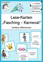Vorschau - Spiele - Fasching / Karneval: Lesekarten - Deckblatt