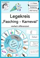 Vorschau - Fördermaterial/Inklusion - Fasching / Karneval: Legekreis zur Leseförderung - Deckblatt