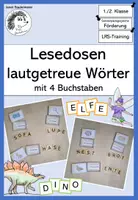 Vorschau - Arbeitsblätter - Lesedosen - lautgetreue Schachtelwörter mit 4 Buchstaben - Deckblatt
