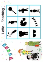 Vorschau - Spiele - Sprachförderung zu Fasching / Karneval: Schattenbilder-Lotto (Daz/DaF) - Seite 3