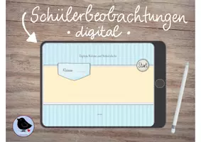 Vorschau - selbst erstellte Cliparts/Grafiken - 6 x Digitales Notizbuch: Schülerbeobachtung im Unterricht - Seite 1