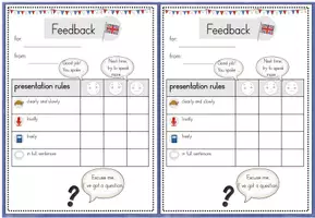 Vorschau - Arbeitsblätter - Rückmeldebogen für Präsentationen (Feedback Sheet) - Seite 3