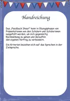 Vorschau - Arbeitsblätter - Rückmeldebogen für Präsentationen (Feedback Sheet) - Seite 2