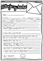 Vorschau - Arbeitsblätter - A letter to my teacher - Brief / Kennenlerntage / erste Englischstunde - Seite 1