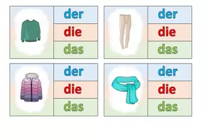 Vista previa - Hojas de trabajo - Tarjetas Artículo "Winterkleidung" alemán - página 2