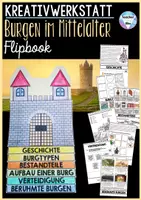 Vorschau - Unterrichtsreihen - Kreativwerkstatt - Die Burg im Mittelalter - Flip Book - Deckblatt