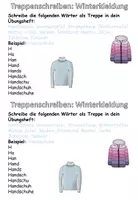 Vista previa - Hojas de trabajo - Escritura de la escalera "Winterkleidung" alemán - Portada