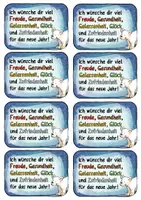Aperçu - Matériel pour travaux manuels / dessin - Neujahrsgrüße / Frohes neues Jahr 2022 Grußkärtchen DaF DaZ - Page 3
