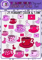 Vista previa - Elementos para la creación de materiales - Love Cups of Tea / Tazas de té amorosas - Portada
