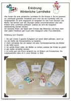Vorschau - Arbeitsblätter - Winter Lerntheke Klasse 4 Mathe Deutsch Grundschule winterliche Aufgabenheft - Seite 1