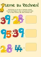 Aperçu - Jeux - Feuille de travail - apprendre l'arithmétique avec des tâches simples - Page de couverture