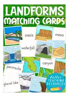 Vista previa - Juegos / Gamificación - landforms English Inglés matching cards game - Portada