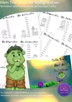 Vorschau - Arbeitsblätter - Troll Mathematik - Malreihen Büchlein zum Lernen und Automatisieren des kleinen Einmaleins - Deckblatt