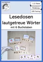 Vorschau - Fördermaterial/Inklusion - Lesedosen - lautgetreue Schachtelwörter mit 6 Buchstaben - Deckblatt