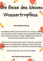 Vorschau - Fördermaterial/Inklusion - Die Reise des kleinen Wassertropfens: Vorlesegeschichte zum Wasserkreislauf für die Grundschule / Klasse 3-4 - Seite 1