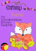 Vorschau - Mal- und Bastelvorlagen - Fuchs im Herbst Craftivity für Elfchen, Gedichte oder kleine Schreibanlässe- Herbst und Herbstlaub - Seite 1