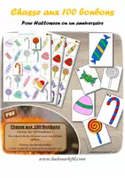 Aperçu - Apprentissages en autonomie - Chasse aux 100 bonbons pour Halloween - Page de couverture