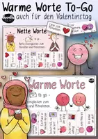 Vorschau - Mal- und Bastelvorlagen - Warme Worte - To Go (Schule, zu Hause & Valentinstag) - Deckblatt
