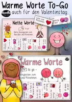 Vorschau - Mal- und Bastelvorlagen - Warme Worte - To Go (Schule, zu Hause & Valentinstag) - Seite 1