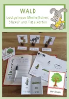 Vorschau - Arbeitsblätter - lautgetreues Miniheft Wald (inkl. Sticker und Tafelbildkarten) - Deckblatt