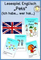 Vorschau - Spiele - Lesespiel Englisch "Pets" (Ich habe, wer hat...) - Deckblatt