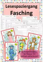 Vorschau - Arbeitsblätter - Materialpaket Fasching für Klasse 1/2 - Seite 1