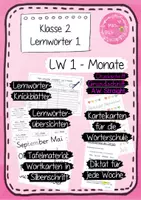 Vorschau - Arbeitsblätter - Lernwörter üben 2. Klasse - LW 01 - Monate in Grundschrift, Druckschrift und AW Straight - Deckblatt